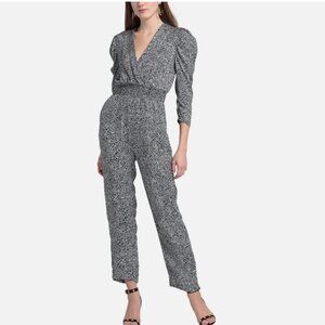 Maje Womens Pomela Animal Print Jumpsuit Size 4